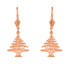 14K Rose Gold Cedar Tree of Lebanon Earrings
