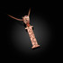 Rose Gold Nugget Initial Letter "I" Pendant Necklace