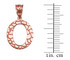 Rose Gold Nugget Initial Letter "O" Pendant Necklace