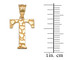 Yellow Gold Nugget Initial Letter "T" Pendant Necklace