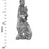 Solid White Gold German Shepherd K-9 Dog Mens DC Pendant