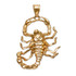Yellow Gold Mens Scorpion DC Pendant