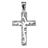 White Gold Flaming Cross Pendant