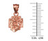 Rose Gold Tiny Jesus Face Cross DC Charm Necklace