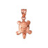 Rose Gold Hawaiian Honu Sea Turtle Charm Necklace