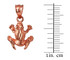 Rose Gold Textured DC Frog Charm Necklace