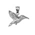 White Gold Hummingbird DC Charm Necklace