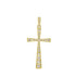 Diamond Studded Solid Yellow Gold Cross Pendant Necklace