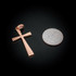 Diamond Studded Solid Rose Gold Cross Pendant Necklace