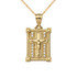 Yellow Gold Diamond Boxed Cross Pendant Necklace