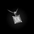 White Gold Alphabet DC Letter Initial Filigree Charm Necklace