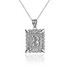 White Gold Alphabet DC Letter Initial Filigree Charm Necklace