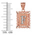 Rose Gold Alphabet DC Letter Initial Filigree Charm Necklace