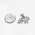 White Gold Tiny Lion Charm Necklace