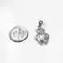 White Gold Teddy Bear Charm Necklace