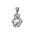 White Gold Teddy Bear Charm Necklace
