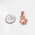 Rose Gold Teddy Bear Charm Necklace