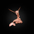 Rose Gold Tiny Goldfish Charm Necklace