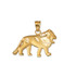 Yellow Matte Gold Lion DC Pendant Necklace