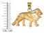 Yellow Matte Gold Lion DC Pendant Necklace