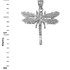 Solid White Gold Dragonfly DC Pendant Necklace