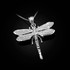Solid White Gold Dragonfly DC Pendant Necklace