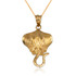 Yellow Gold Stingray Fish DC Pendant Necklace