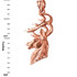 Rose Gold Deer Buck Head DC Pendant