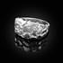 Polished White Gold Mens Nugget Ring