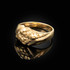 Mens Yellow Gold Diamond-shape Nugget Ring