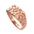 Mens Rose Gold Rectangular Nugget Ring
