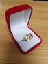 Mens Yellow Gold CZ Nugget Ring