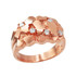 Mens Rose Gold CZ Nugget Ring