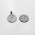 Solid White Gold St. Benedict Reversible Medallion Charm Necklace