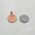 Solid Rose Gold St. Benedict Reversible Medallion Charm Necklace