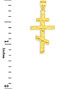 Gold Russian Orthodox Cross Pendant