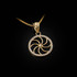 Yellow Gold Armenian Eternity Diamond Bezel Charm Necklace