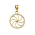 Yellow Gold Armenian Eternity Diamond Bezel Charm Necklace