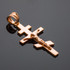 Rose Gold Russian Orthodox Crucifix Pendant