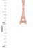 Rose Gold Paris Eiffel Tower Travel Charm Necklace