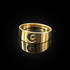 Polished Gold Islamic Crescent Moon Ring Band