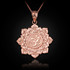 Rose Gold Om Lotus Mandala Pendant Necklace