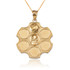 Yellow Gold Russian Roulette Pendant Necklace
