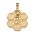 Yellow Gold Russian Roulette Pendant Necklace