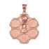 Rose Gold Russian Roulette Pendant Necklace