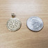 Yellow Gold Viking Compass Pendant Necklace