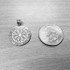 White Gold Viking Compass Pendant Necklace