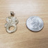 Yellow Gold King Cobra Snake Pendant Necklace