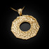Yellow Gold Ouroboros Dragon Pendant Necklace