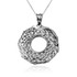 White Gold Ouroboros Dragon Pendant Necklace